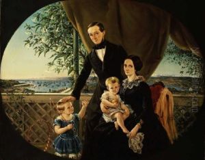 Family on the terrace about Valparaiso (1854)