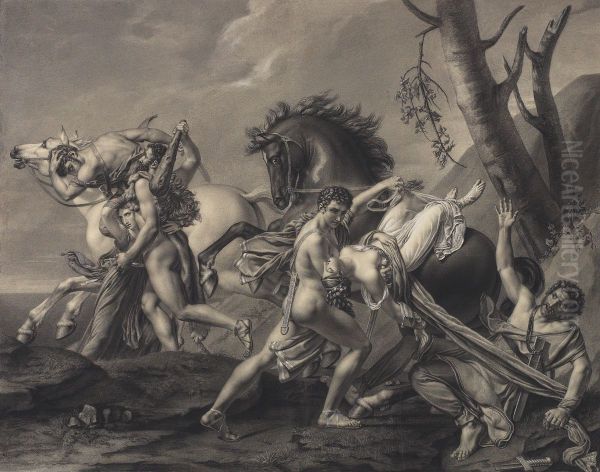 Theseus and Pirithous Clearing the Earth of Brigands, Deliver Two Women from the Hands of their Abductors - view 1