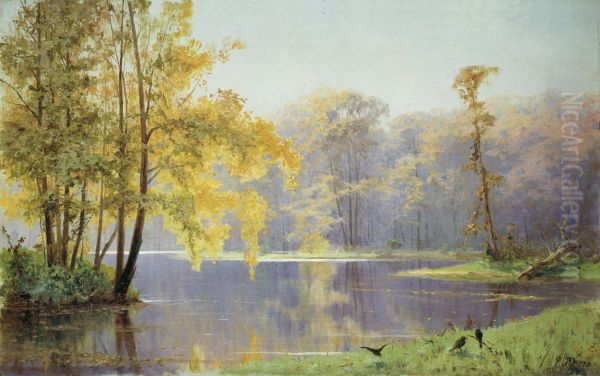 A fall day in the Lefortovo palace garden in Moscow - view 1
