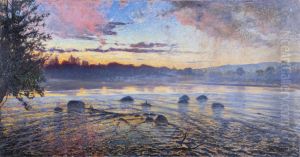 Evening at Motala River Evening at Motala River
