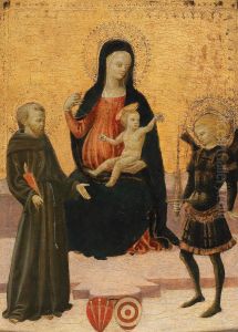 The Madonna and Child between Saint Francis and Saint Michael by Giovanni di ser Giovanni Guidi