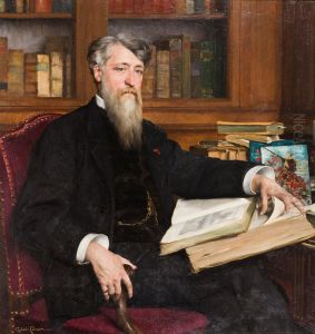 Portrait of Claudius Popelin by Gabriel Ferrier