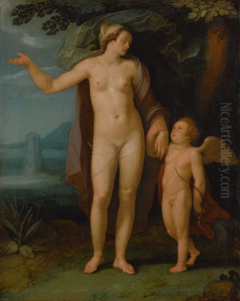Venus and Cupid in a landscape - view 1