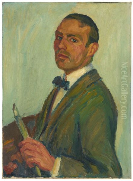 Autoportrait avec pinceau et palette - view 1