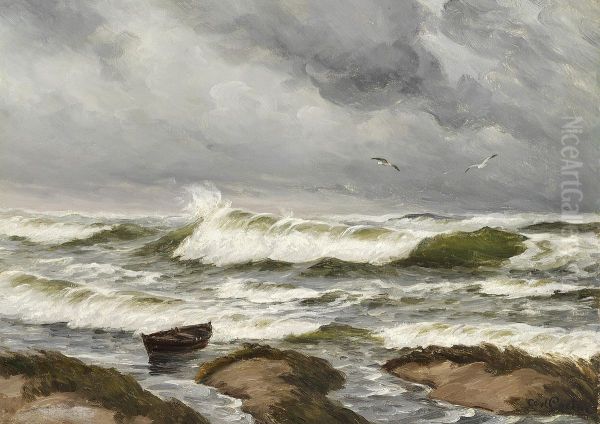 Surf, dark clouds are gathering. - view 1