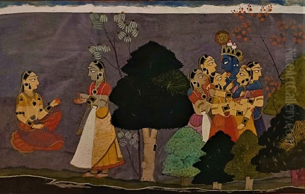 Krishna's dalliance with gopis - view 1