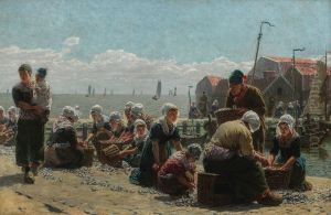 Sorting the catch, Volendam by George Clausen