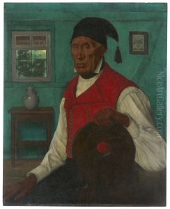 Alsatian Farmer Wearing a Red Waistcoat