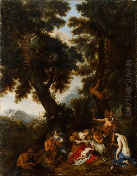 The boy Jupiter is suckled by goats - view 1