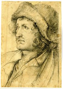 Portrait of an unknown man wearing a sheepskin hat by Hans Burgkmair the elder