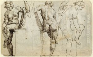 Three views of a Venus statuette Three views of a Venus statuette