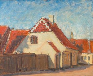 Huse i Skagen. by Peder Severin Kroyer