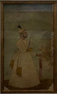 Raja Balwant Singh (1724-63) of Jammu holding a hawk Raja Balwant Singh (1724-63) of Jammu holding a hawk