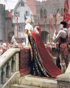 A Little Prince likely in Time to bless a Royal Throne(orVox Populi) by Edmund Leighton