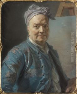 Portrait ofLouis de Silvestre(1675-1760), French painter by Maurice Quentin de La Tour
