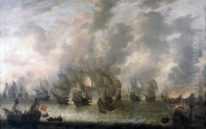 The Battle of Scheveningen, 31 July 1653. by Jan Abrahamsz Beerstraaten