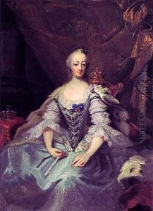 Portraet af Sophie Magdalene af Brandenburg-Kulmbach, Dronning af Danmark. Portraet af Sophie Magdalene af Brandenburg-Kulmbach, Dronning af Danmark.