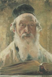 Polish rabbi by Albert Edelfelt