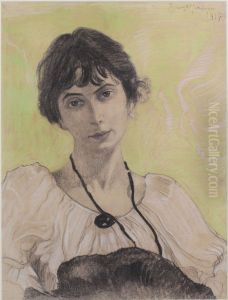 Portrait of Bronislawa Wieniawa-Dlugoszowska by Stanislaw Ignacy Witkiewicz (Witkacy)