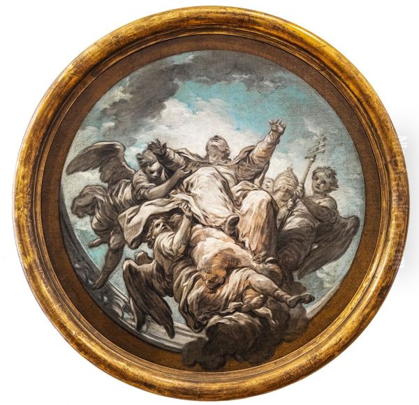Apotheosis of Saint GregoryFrancais:Apotheose de saint GregoireItaliano:Apoteosi di San Gregorio - view 1