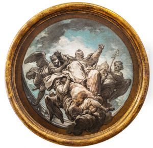 Apotheosis of Saint GregoryFrancais:Apotheose de saint GregoireItaliano:Apoteosi di San Gregorio by Charles-Andre van Loo