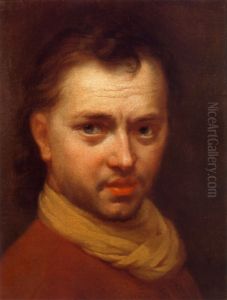 Portrait of a young man, supposedly a self-portrait by Hans Hinrich Rundt