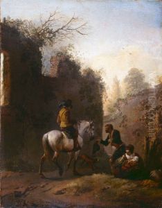 Ein Reiter begegnet Bettlern (Das Almosen)