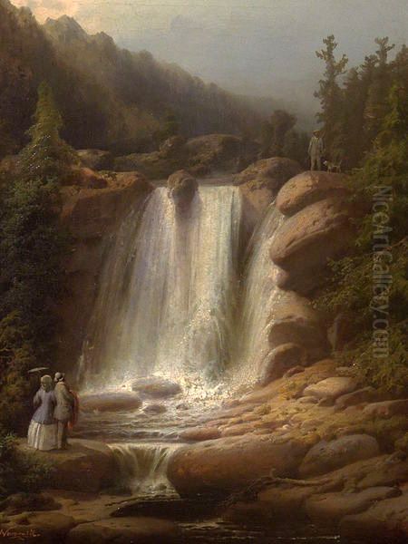Waterfall on the Mumlava River in the Giant Mountains - view 1