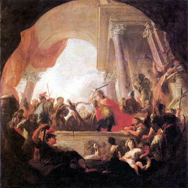Alexander Cutting the Gordian Knot - view 1