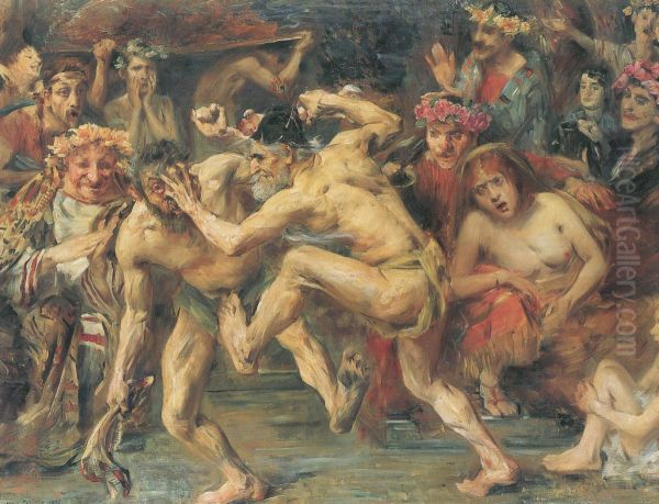 Ulysses fighting the beggar. - view 1