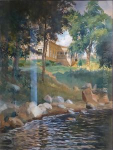 The Edelfelt villa at Haikkoo by Albert Edelfelt
