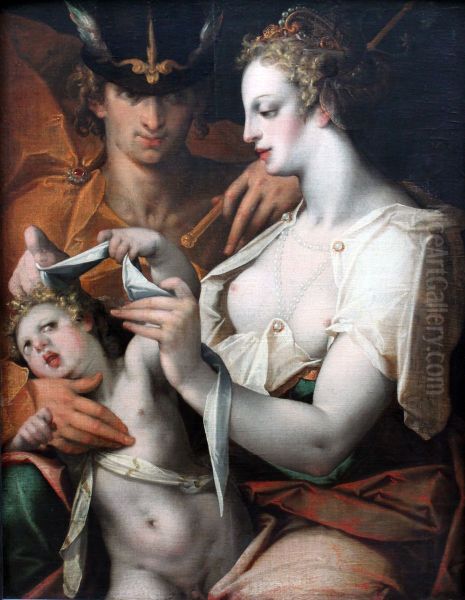 Venus and Mercury Blindfold Cupid - view 1