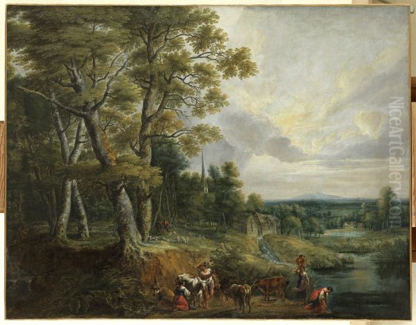 Landschap met watermolen - view 1
