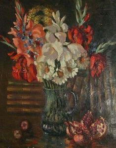 Florero Y Granadas. by Angel Canovas Ruiz