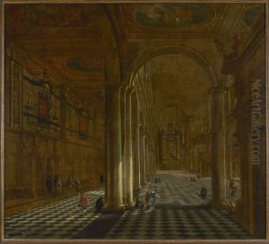 Interior of the Church of the Jesuits in Antwerp (now St. Carolus Borromeus Church) by Wilhelm Schubert van Ehrenberg