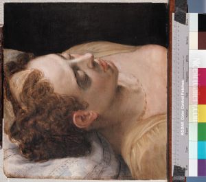 Study of the head of a woman lying down by Frans Floris I