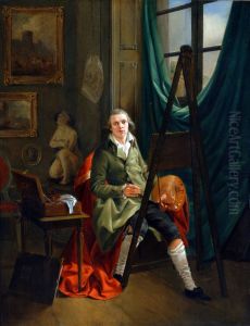 Selbstbildnis des Kunstlers in seinem Atelier zu Mannheim