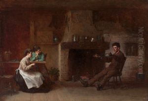 Winding Yarn (Interior of a Nantucket Kitchen) by Eastman Johnson