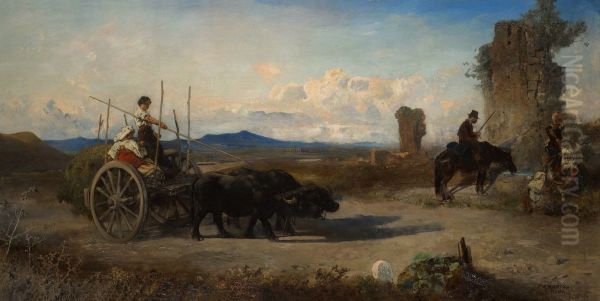 Travelers on the Via Appia - view 1