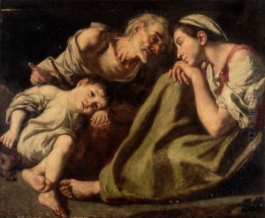 A peasant family by Gaspare Traversi