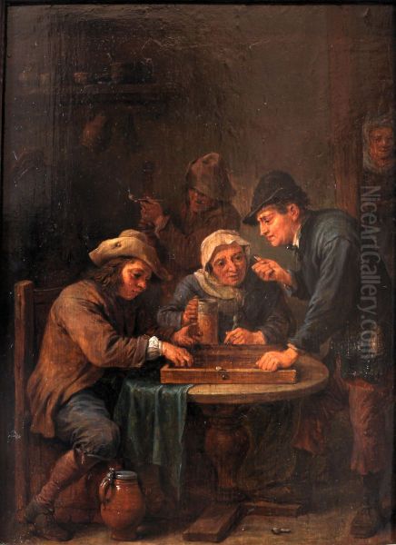 Trictrac players - view 1