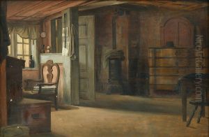 Interior of a farmhouse. Interior of a farmhouse.