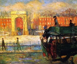 Descending from the Bus by William James Glackens