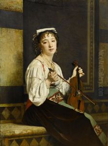 Italian Musician by Pierre-Paul-Leon Glaize