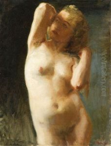 Stretching Nude by Gyula Glatter