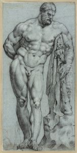 Hercules Farnese, viewed from the front