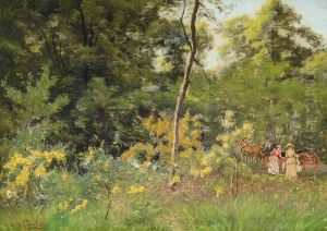 At the Edge of the Forest by Giuseppe De Sanctis