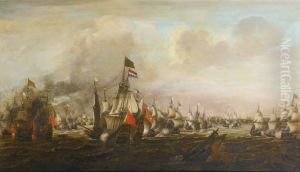The Battle of the Downs by Simon De Vlieger