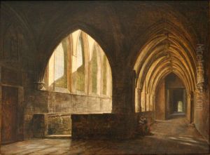 Interieur du cloitre de la cathedrale Saint-Sauveur d'Aix by Auguste de Forbin