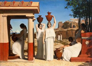 Femmes a la fontaine. by Dominique Papety